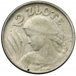 Kobieta i kłosy 2 złote 1924 Filadelfia - ODWROTKA