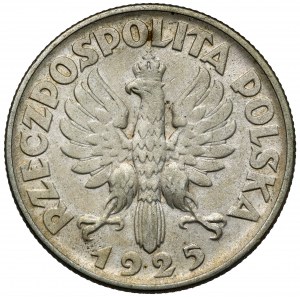 Kobieta i kłosy 2 złote 1925 bez kropki, Filadelfia