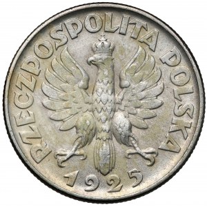 Kobieta i kłosy 2 złote 1925 bez kropki, Filadelfia