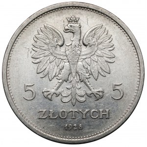 Nike 5 złotych 1928 ze znakiem, Warszawa