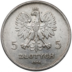 Nike 5 złotych 1928 ze znakiem, Warszawa