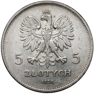Nike 5 złotych 1928 ze znakiem, Warszawa