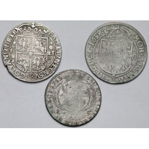 Zygmunt III Waza, Jan II Kazimierz i August III Sas, Orty 1623-1755 - zestaw (3szt)