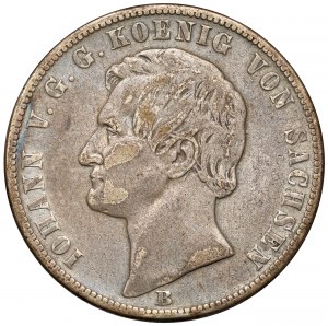 Saxony, Johann I, Thaler 1871-B, Dresden