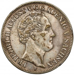Saxe, Friedrich August II, Thaler 1854-F, Stuttgart