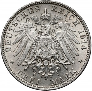 Hamburg, 3 marks 1911-J