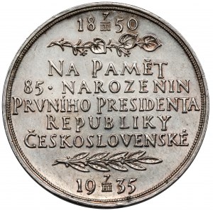 Czechosłowacja, Medal, 85-rocznica urodzin Tomasa Masaryka 7.III.1935