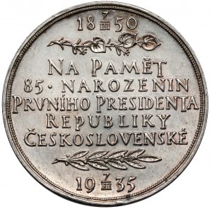 Tchécoslovaquie, Médaille, 85e anniversaire de la naissance de Tomas Masaryk 7.III.1935