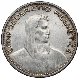 Szwajcaria, 5 franków 1923-B, Brno