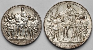 Prusse, 2ème et 3ème marques 1913, Berlin - Bataille des Nations - set (2pc)
