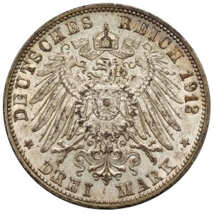 Baden, 3 mark 1908-G