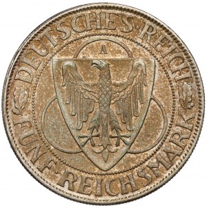 Weimar, 5 marques 1930-A, Berlin - La reconquête de la Rhénanie