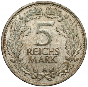 Weimar, 5 marques 1925-A, Berlin - Rhénanie
