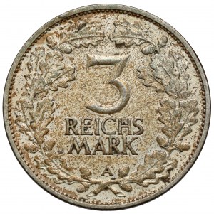 Weimar, 3 marks 1925-A, Berlin - Rhineland