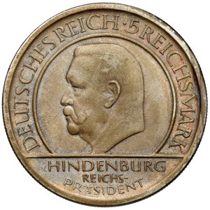 Weimar, 5 Marks 1929-A, Berlin - Treu Der Verfassung