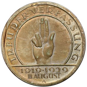 Weimar, 5 Marks 1929-A, Berlin - Treu Der Verfassung