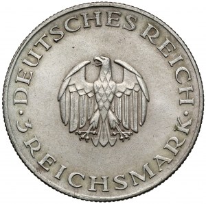 Weimar, 3 marks 1929-A, Berlin - Lessing