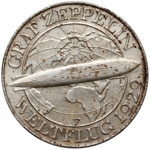 Weimar, 3 marki 1930-F - Graf Zeppelin