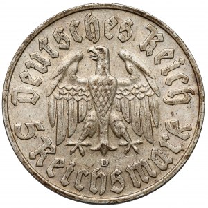 Third Reich, 5 marks 1933-D, Munich - Luther