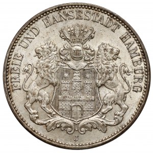 Hamburg, 3 mark 1914-J