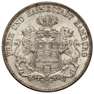 Hamburg, 3 marks 1914-J