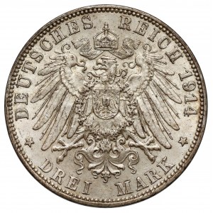 Hamburg, 3 mark 1914-J