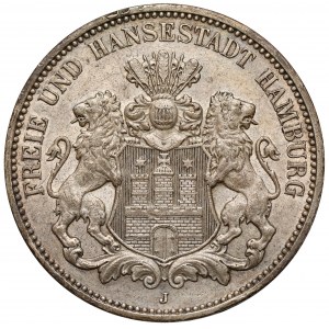 Hamburg, 3 mark 1914-J