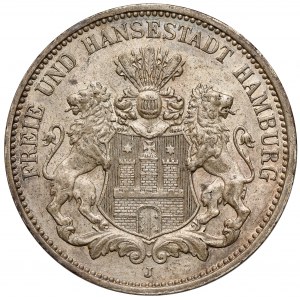 Hamburg, 3 mark 1914-J