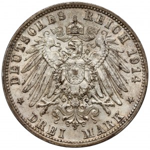 Bawaria, 3 marki 1914-D, Monachium