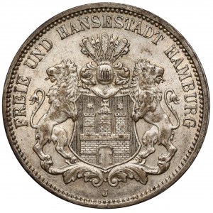 Hamburg, 3 mark 1914-J
