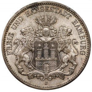 Hamburg, 3 mark 1914-J