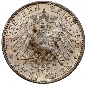 Prusse, 2 marks 1901-A, Berlin - 200e anniversaire de la Prusse