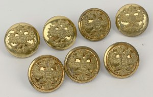 Russie, Boutons cléricaux dorés ( ?) - set (7pcs)