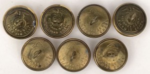 Russie, Boutons cléricaux dorés ( ?) - set (7pcs)