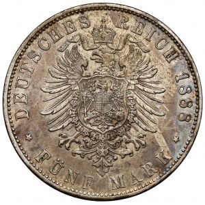 Bawaria, 5 marek 1888-D, Monachium