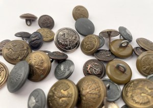 II RP, PSZnZ et PRL, Boutons militaires - set (36pcs)
