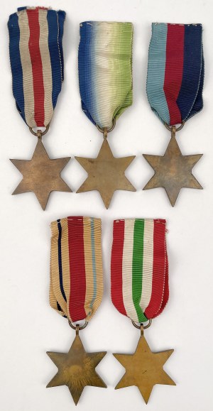 UK, World War II decorations - set (5pcs)