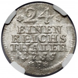 Prusy, Friedrich II, 1/24 talara 1755-F, Magdeburg