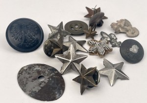 Pologne, boutons, étoiles et autres applications - set (16pcs)