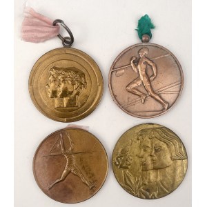 Polska, Medale sportowe (XX w.) - zestaw (4szt)