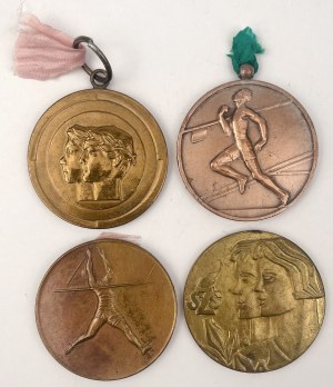 Polska, Medale sportowe (XX w.) - zestaw (4szt)