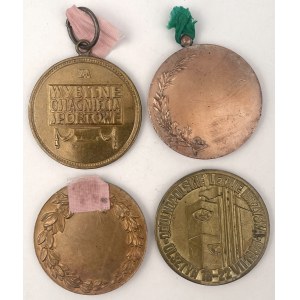 Polska, Medale sportowe (XX w.) - zestaw (4szt)