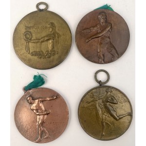 Polska, Medale sportowe 1929-1937 - zestaw (4szt)