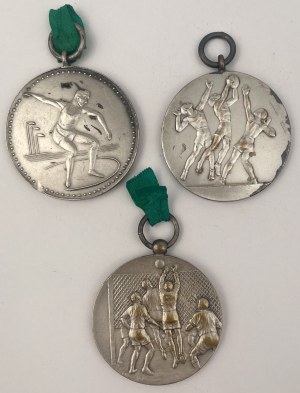 Pologne, Médailles sportives (années 1950) - set (3pcs)