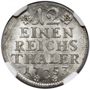 Prusy, Friedrich II, 1/12 talara 1753-C, Kleve