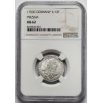 Prusy, Friedrich II, 1/12 talara 1753-C, Kleve