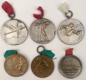 Poland and Germany, Sports Medals (20th century) - set (6pcs)