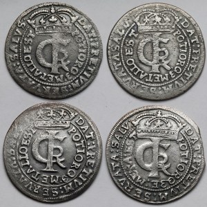 Jean II Casimir, Tymfy 1663-1666 - set (4pcs)