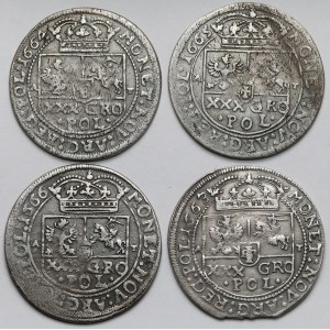 Jan II Kazimierz, Tymfy - zestaw (4szt)
