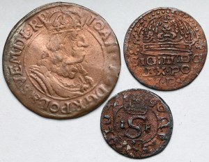 Faux billets de l'époque : shilling, penny et ort - set (3pc)